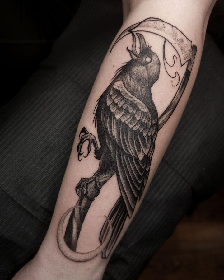 crow // moon // scythe